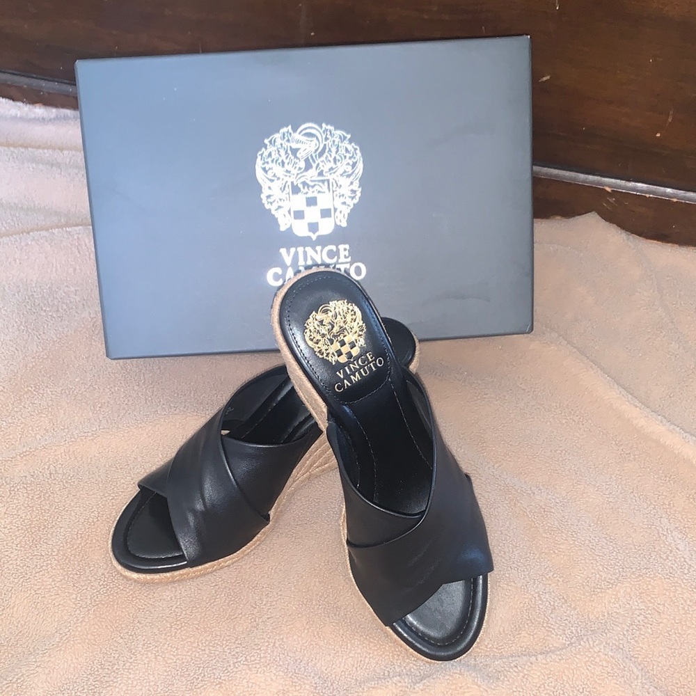 Vince Camuto Fisella Leather Wedge